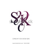 주식회사 에스케이씨앤피 | S K Sk Logo Initial Vector 스톡 벡터(로열티 프리) 1451110364