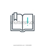 Users Manual Book Outline Flat Icon 스톡 벡터(로열티 프리) 1476102854