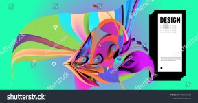 Modern Colorful Flow Poster Bird Head 스톡 벡터(로열티 프리) 1092639032 | Shutterstock
