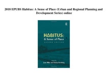 2018 epubs habitus a sense of place (urban and regional planning and …