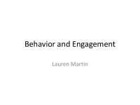 Behavior and engagement