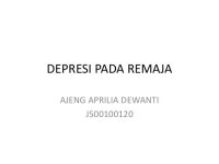 Depresi pada remaja slideshare