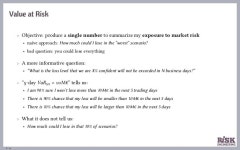 Estimating Value at Risk slideshare