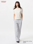 Women's Cotton Linen Straight Trousers | UNIQLO SE