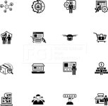 유토이미지 | Flat Design Business Icons Set.