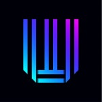 Trendy alphabet, colored vector letter W on a blue background. | 유토이미지 | 상세페이지 | 베이직샵 | 일러스트 | 20992265