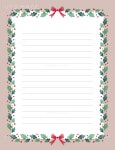 유토이미지 | 크리스마스 편지지 배경 수채화 일러스트 크리스마스 리스 이미지