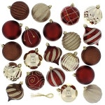 아마존 - Festive 52 Piece Assorted Bauble Christmas Ornament Set, Maroon & Gold 비드바이 - 해외 전문 경매대행 선두주자...