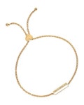 이에프앤바(EF&BAR) | EF Collection 14k Diamond & Enamel Bar Bolo Bracelet, White