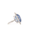 Andreoli 18k White Gold Sapphire & Diamond Ring
