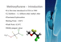 Methoxyflurane – Introduction It is first time introduced in USA in ,2 dichloro – 1,1 difluoro-ethyl methyl ether...