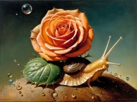 져늨`sNail&Beauty | Hyper-realistic painting of orange rose and snail | Deep Dream Generator Serene Beauty of Nature: Rose and Snail | Deep Dream...