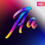 Font Rainbow PSD, 34,000+ High Quality Free PSD Templates for Download