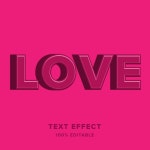 Premium Vector | Beautiful lovel 3d text style effect design Premium Vector | Beautiful lovel 3d text style effect design