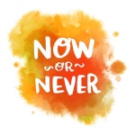 Positive lettering message on orange watercolor stain | Free Vector