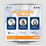 비즈니스 토크쇼 소셜 미디어 게시물 템플릿 | 프리미엄 벡터