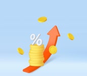 3d arrow of money | Premium Vector