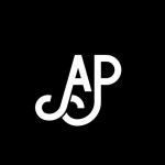 검은색 배경에 AP 글자 로고 디자인 AP 크리에이티브 이니셜 글자 로그 개념 AP 글자 디자인 AP 검은색 바탕에 AP 글자 디자인 A P A P 로고...