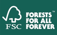 Certification logo international label fsc forest stewardship council trademarks standard forest for | Premium Vector