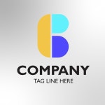 B 현대 추상 로고 | 프리미엄 벡터
