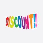 디스카운트스토아주 | 디스카운트 터 (Discount Vector) 라는 단어와 로고와 다채로운 텍스트 | 프리미엄 벡터