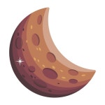 A flat vector design of moon | Premium Vector