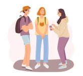 오가닉 플랫 비 바이너리 피플 콜렉션 | 무료 벡터