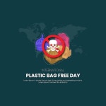 Ocean-Yuxing International | International plastic bag free day Say no to plastic Go green Save nature Save ocean | Premium Vector