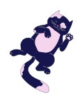 Linocut Calico Cat jumpping cat illustration white vector | 프리미엄 AI 생성 벡터