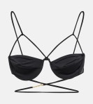 Le Haut Signature Bikini Top in Black - Jacquemus | Mytheresa