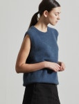 Knitly-라쿤 블랜드 베스트_블루│삼성물산 온라인몰 SSF Shop 라쿤 블랜드 베스트_블루