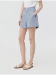 L.ASHOP | MARTINE GOLF|A-Line One-Tuck Shorts_L/BLUE Q06QW0GBPC20241|SSF SHOP A-Line One-Tuck Shorts_L/BLUE