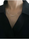Nuavo|Light clip necklace silver PUSLIGHTCLIP|SSF SHOP Light clip necklace silver