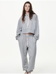 B.QUIET-CROPPED HOODY SET-UP_MELANGE GRAY│삼성물산 온라인몰 SSF Shop CROPPED HOODY SET-UP_MELANGE GRAY