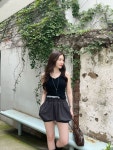 벨라포유 하이든 배색 레이어드 밴딩 벌룬쇼츠 바스락반바지(2color)