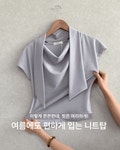 조이유 쿨차르르 타이 셔링 반팔티