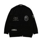 베이프 니트 가디건 블랙 | BAPE | KREAM BAPE Knit Cardigan Black