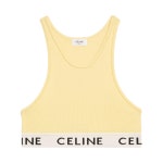 (W) 셀린느 애슬레틱 니트 스포츠 브라 라이트 옐로우 오프 화이트 | Celine | KREAM (W) Celine Sports Bra in Athletic Knit...