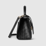 Padlock medium top handle bag in black GG leather | GUCCI® BG Gucci - Padlock medium top handle bag
