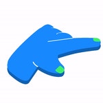 Hand Pointing Direction Sticker - Hand pointing Point Direction - GIF 탐색 및 공유