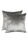Soft Furnishings | Luxury Crushed Velvet Set of 2 Cushion Covers Plain | Sienna