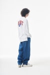 THEBOUNCE 비에스래빗 MID90 BAGGY DENIM PANTS (Deep Blue) - THEBOUNCE (더바운스)