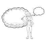 일러스트 - 클립아트코리아 :: 통로이미지(주) __적합한콘텐츠,강함,낙서,능력,만화,벡터,사람,생각풍선,스케치,여자,일러스트,정비사,직업인...