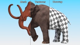 Mammoth Walking Pose 3D 모델 $149 - .3ds .blend .c4d .fbx .max .ma .lxo .obj - Free3D