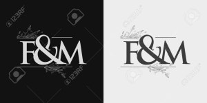 에프앰스터디카페(FM study cafe) | FM Initial Logo, Ampersand Initial Logo With Hand Draw Floral... FM Initial logo, Ampersand initial Logo with Hand Draw Floral, Initial...