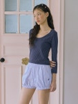 준준스페이스(JUNEJUNE SPACE) Bloomer Shorts_Blue(블루머 쇼츠_블루) - 사이즈 & 후기 | 무신사