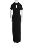 Saint Laurent Plunge Neckline Long Dress - Black Dresses, Clothing - SNT298876 | The RealReal Plunge Neckline Long Dress