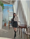 클래시커 헤링본 투피스 밴딩 스커트 - 리리앤코 클래시커 헤링본 투피스 밴딩 스커트