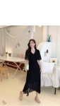반복과새로움리리리뉴 | 델로뉴 쉬폰 롱 원피스 - 리리앤코 델로뉴 쉬폰 롱 원피스