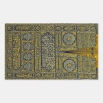 Islam Islamic Muslim Arabic Calligraphy Hajj Kaaba Rectangular Sticker | Zazzle